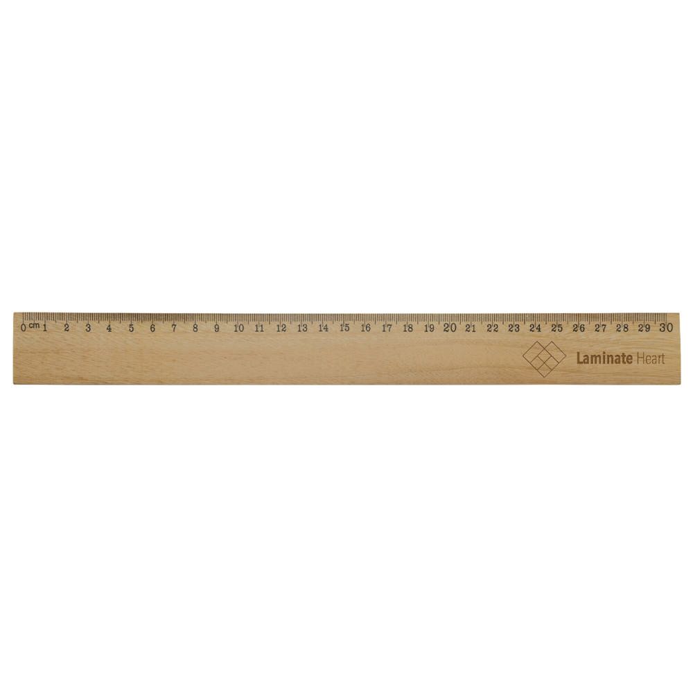 Houten liniaal 30cm - voor bedrijven en relatiegeschenken