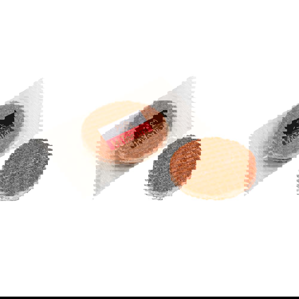 Mini stroopwafeltje - bedrukt of onbedrukt verkrijgbaar - transparant