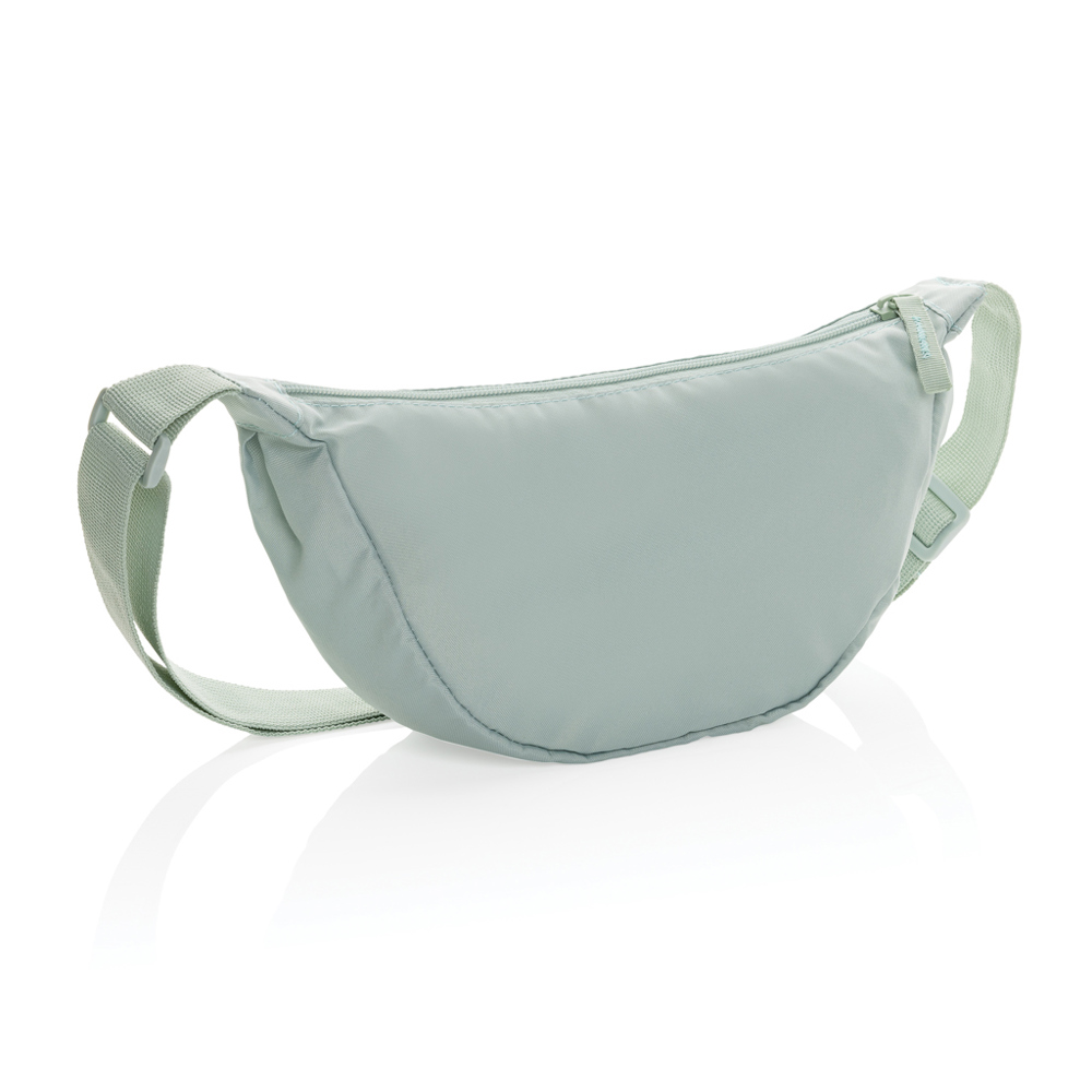 Crescent AWARE™ RPET halve maan sling bag - voor bedrijven en relatiegeschenken - iceberg green (± PMS 15-5205 TCX)