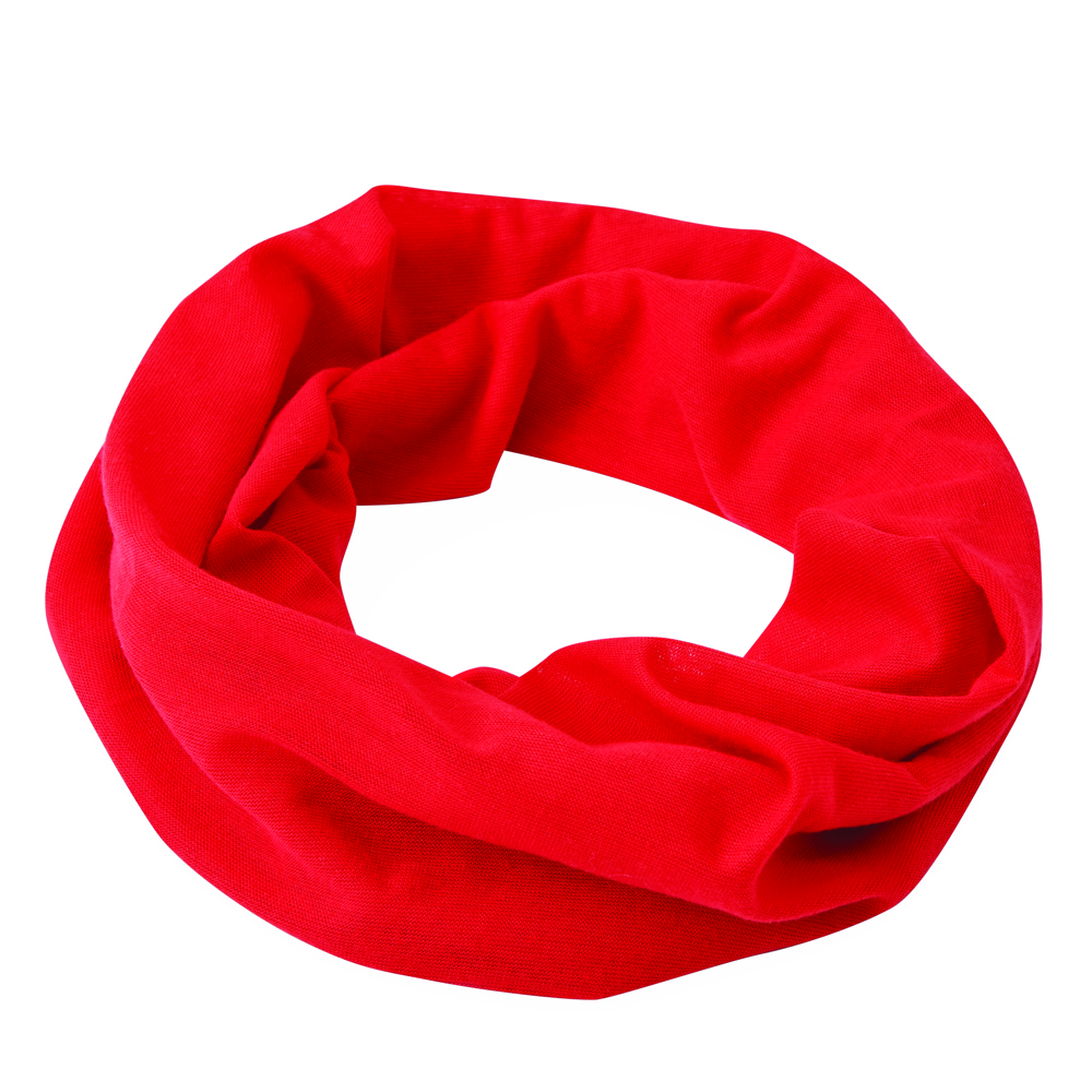 TRENDY - Elastische bandana - met logo of onbedrukt bestellen - Rood