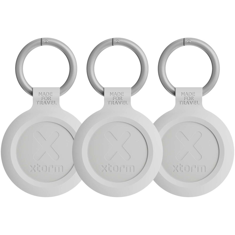 Xtorm XTAG2GA 3-pack waterbestendig reistags - met logo of onbedrukt bestellen - Aswit gemêleerd