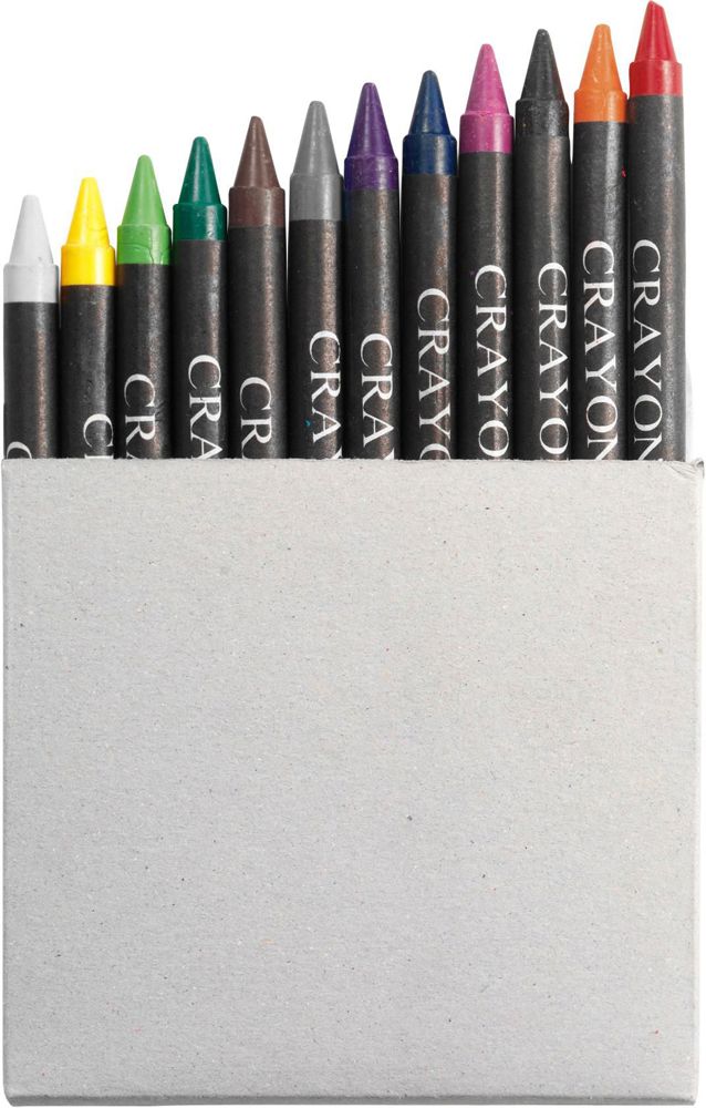 Kartonnen doosje met waskrijt Paulina - met logo of onbedrukt bestellen