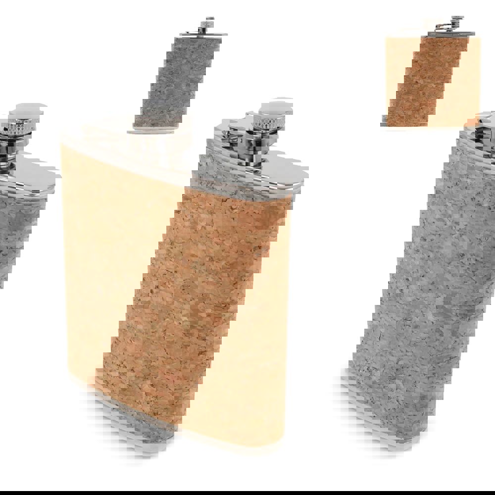 Heupfles kurk 170ml - voor bedrijven en relatiegeschenken