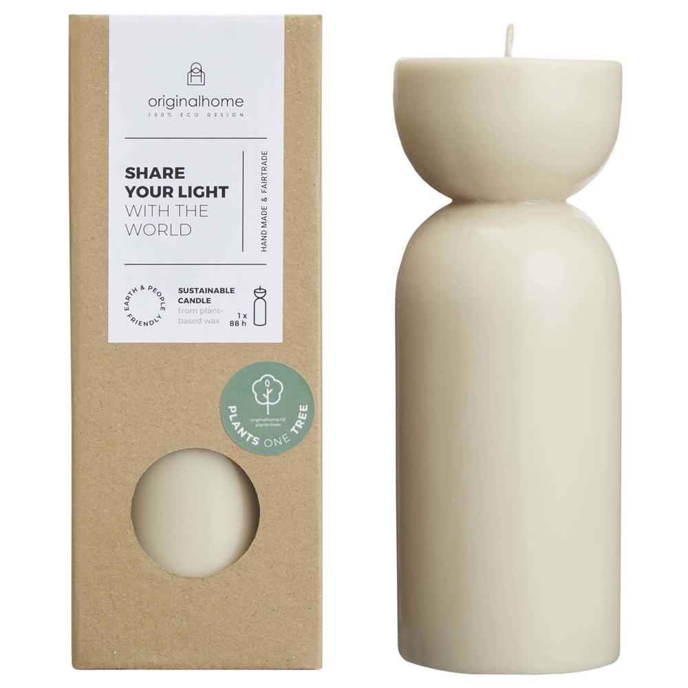 Originalhome biologische kaars - medium - kopen of bedrukken - Beige
