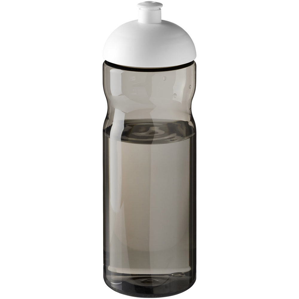 H2O Active® Eco Base 650 ml sportfles met koepeldeksel - met logo of onbedrukt bestellen - Houtskool, Wit