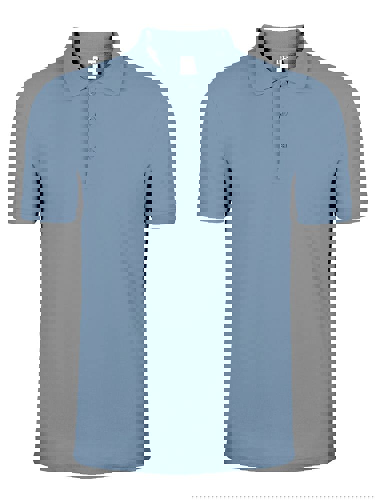 BS Evolution polo, 180 gr/m² - voor bedrijven en relatiegeschenken - Middenblauw (PMS 2157C)