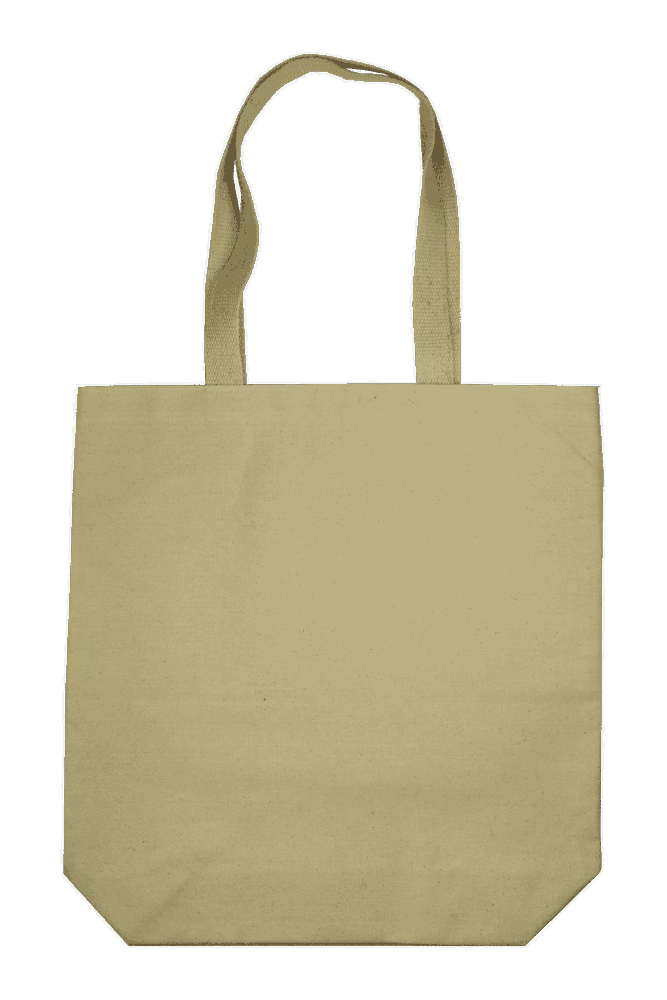 Biologisch katoenen tas met lange hengsels en bodem, 300 gr/m² - kopen of bedrukken - Naturel (Naturel) / Naturel