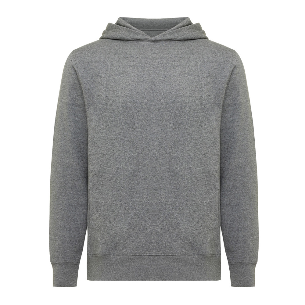 IQONIQ Yengo recycled katoen hoodie met steekzakken - voor bedrijven en relatiegeschenken - light heather anthracite (± PMS light heather anthra)