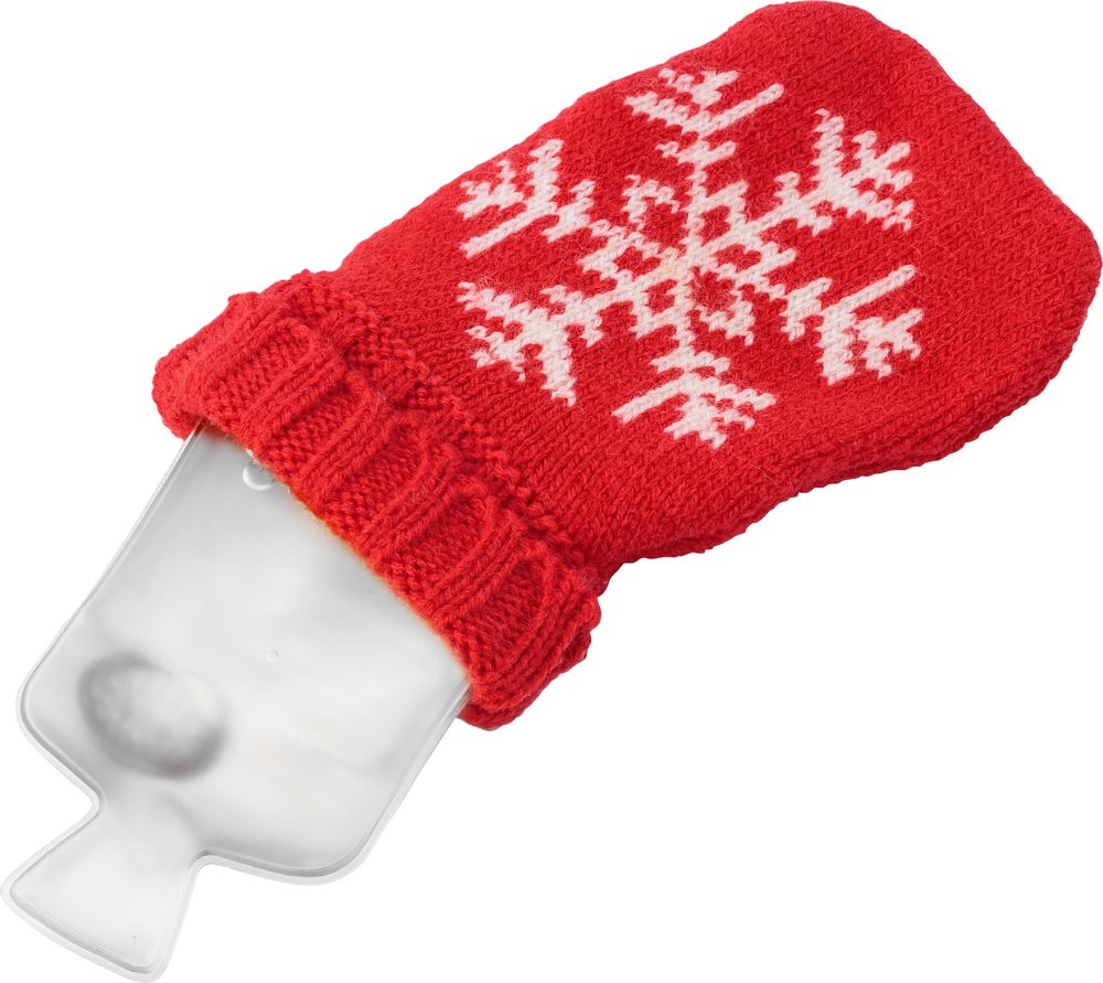 Kerst heat pad in de vorm van een warmwaterfles Maisie - bedrukt of onbedrukt verkrijgbaar