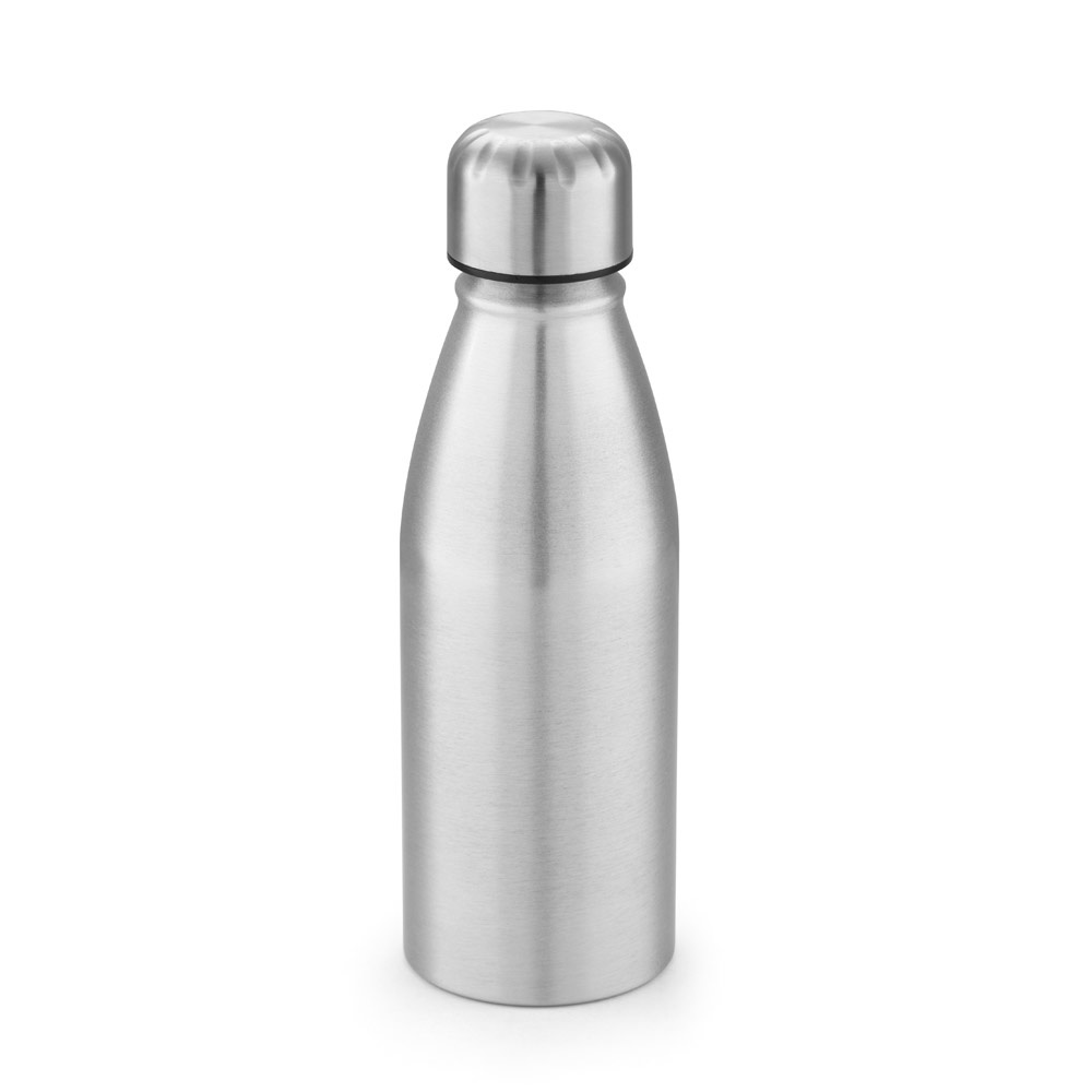 BEANE. 500 mL aluminium sportfles - voor bedrijven en relatiegeschenken - Satijn zilver