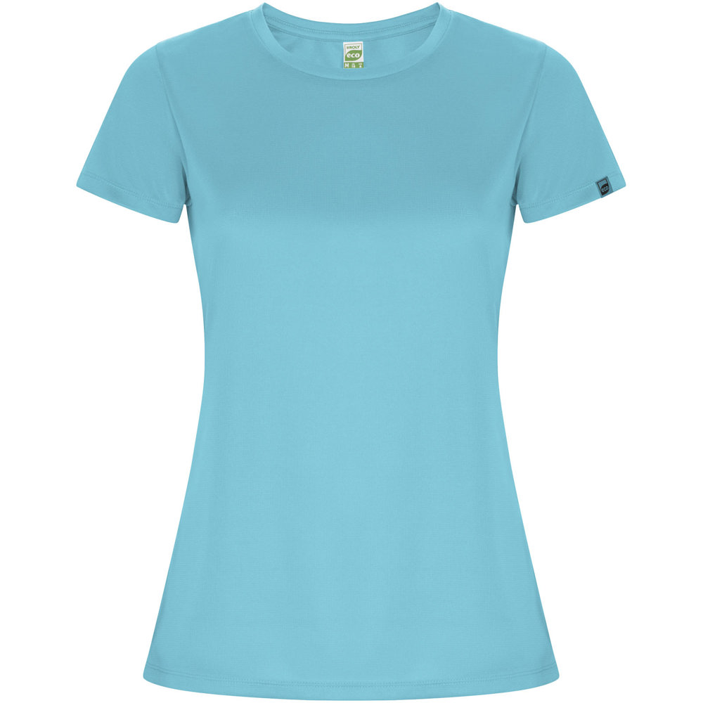 Imola sportshirt met korte mouwen voor dames - met logo of onbedrukt bestellen - Turkoois