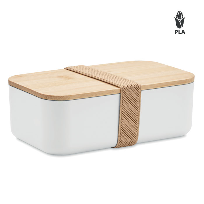 BEIBABOX - PLA maïs lunchdoos 1000ml - met logo of onbedrukt bestellen - Wit
