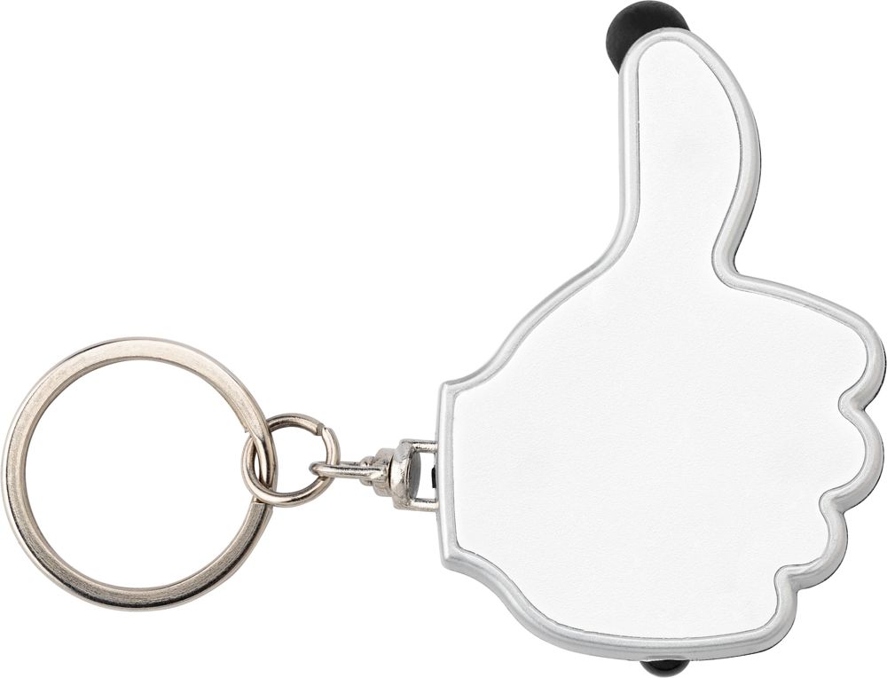 ABS 2-in-1 sleutelhanger Melvin - kopen of bedrukken - Wit