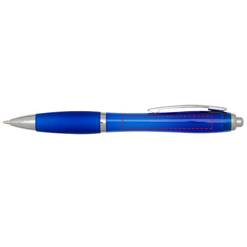 Nash RCS balpen van gerecycled plastic met gekleurde behuizing en grip (zwarte inkt)