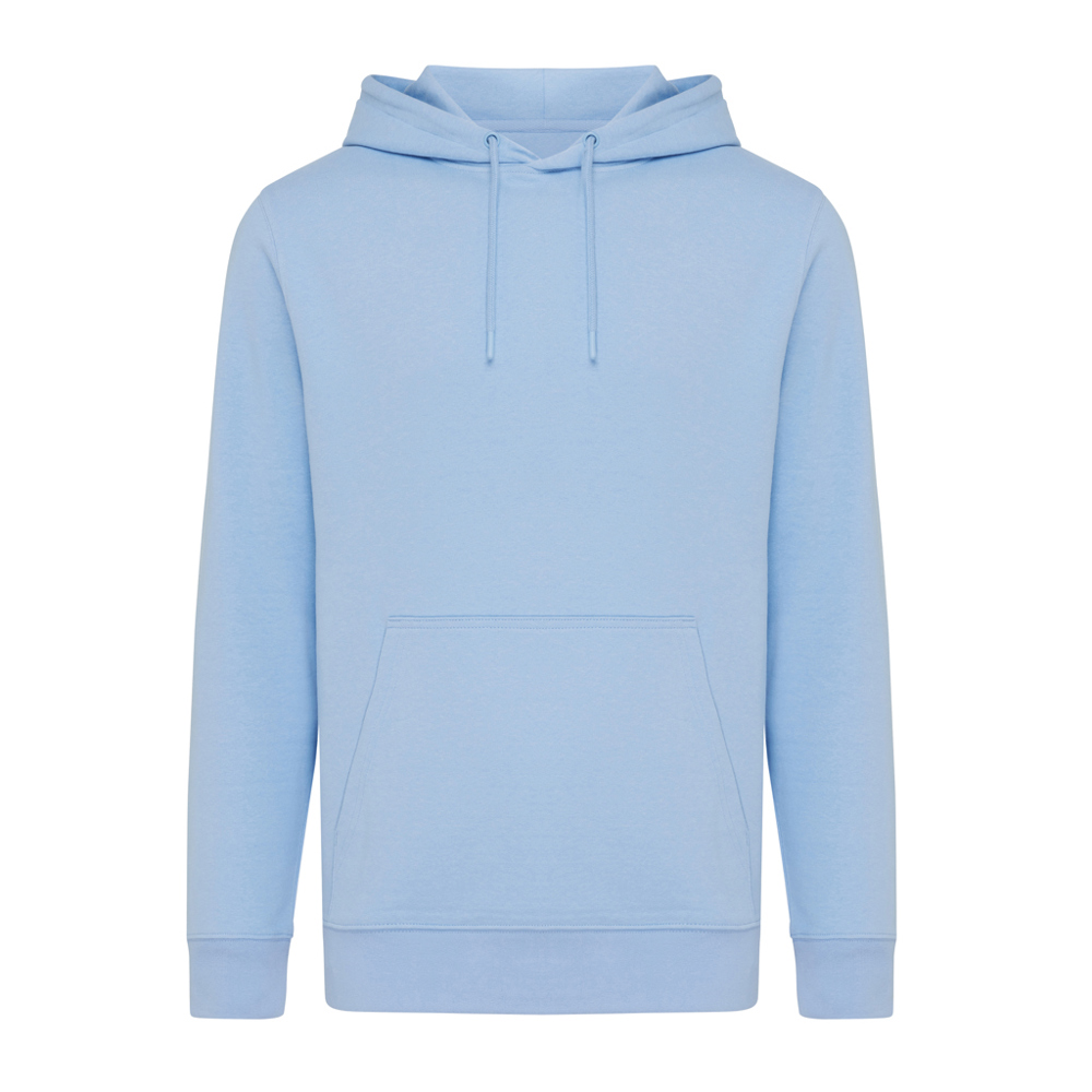 IQONIQ Rila lichtgewicht gerecycled katoen hoodie - bedrukt of onbedrukt verkrijgbaar - sky blue (± PMS 15-3930 TCX)