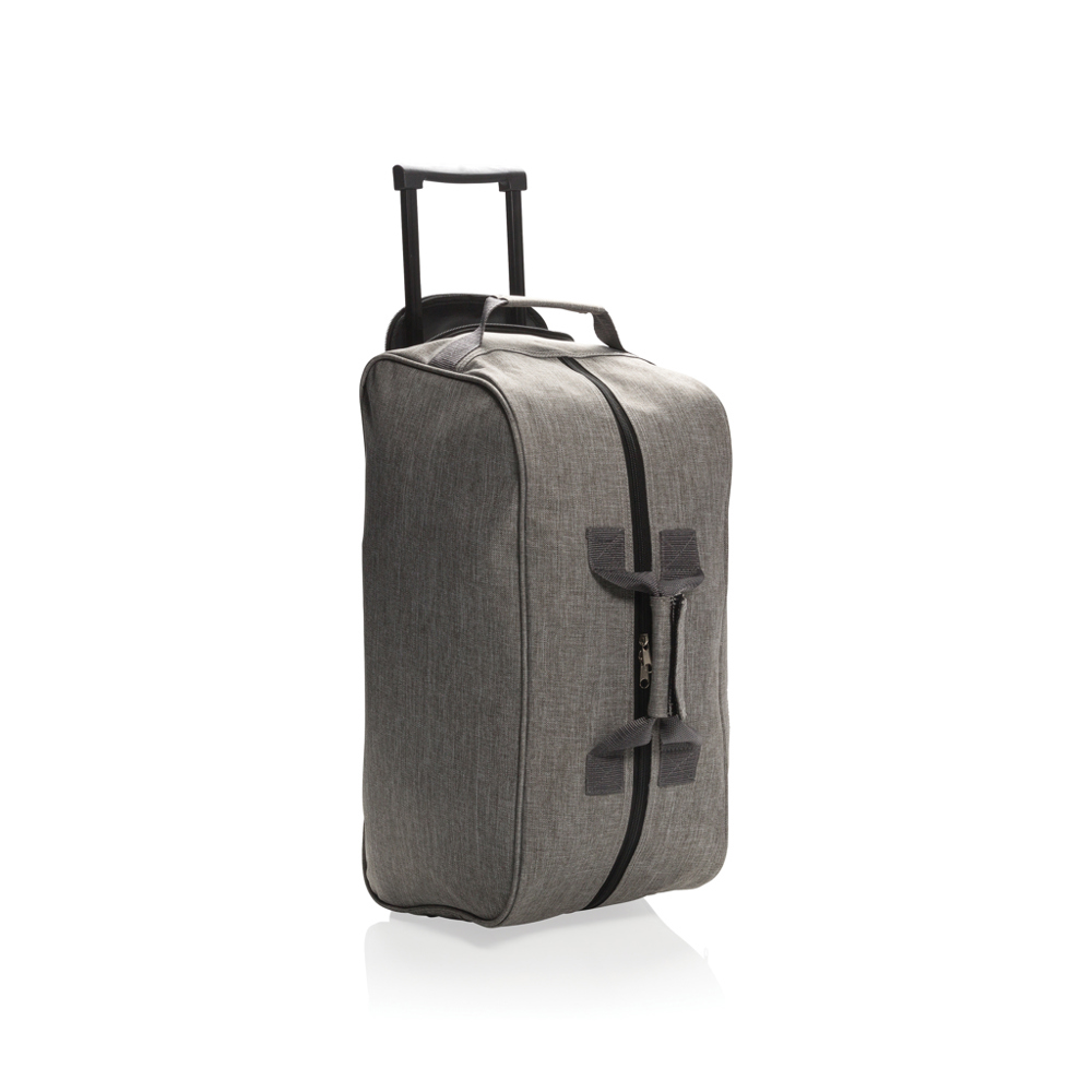 Basic weekend trolley - met logo of onbedrukt bestellen - grijs (± PMS Warm Grey 6)