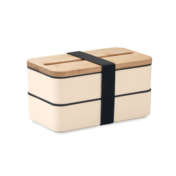 WINT - PP lunchbox - met logo of onbedrukt bestellen - beige
