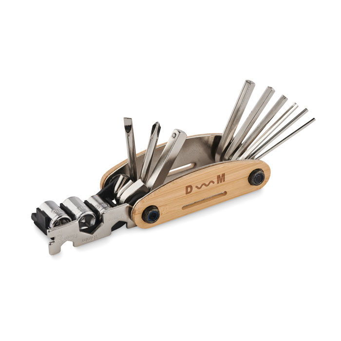 MANO - Zakformaat bamboe multi-tool - voor bedrijven en relatiegeschenken