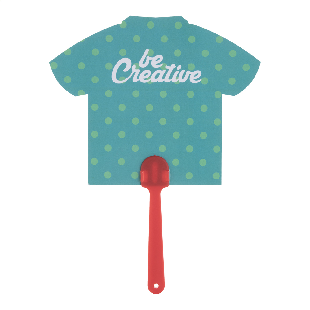 Digibreeze - custom made waaier - met logo of onbedrukt bestellen - Rood/Wit