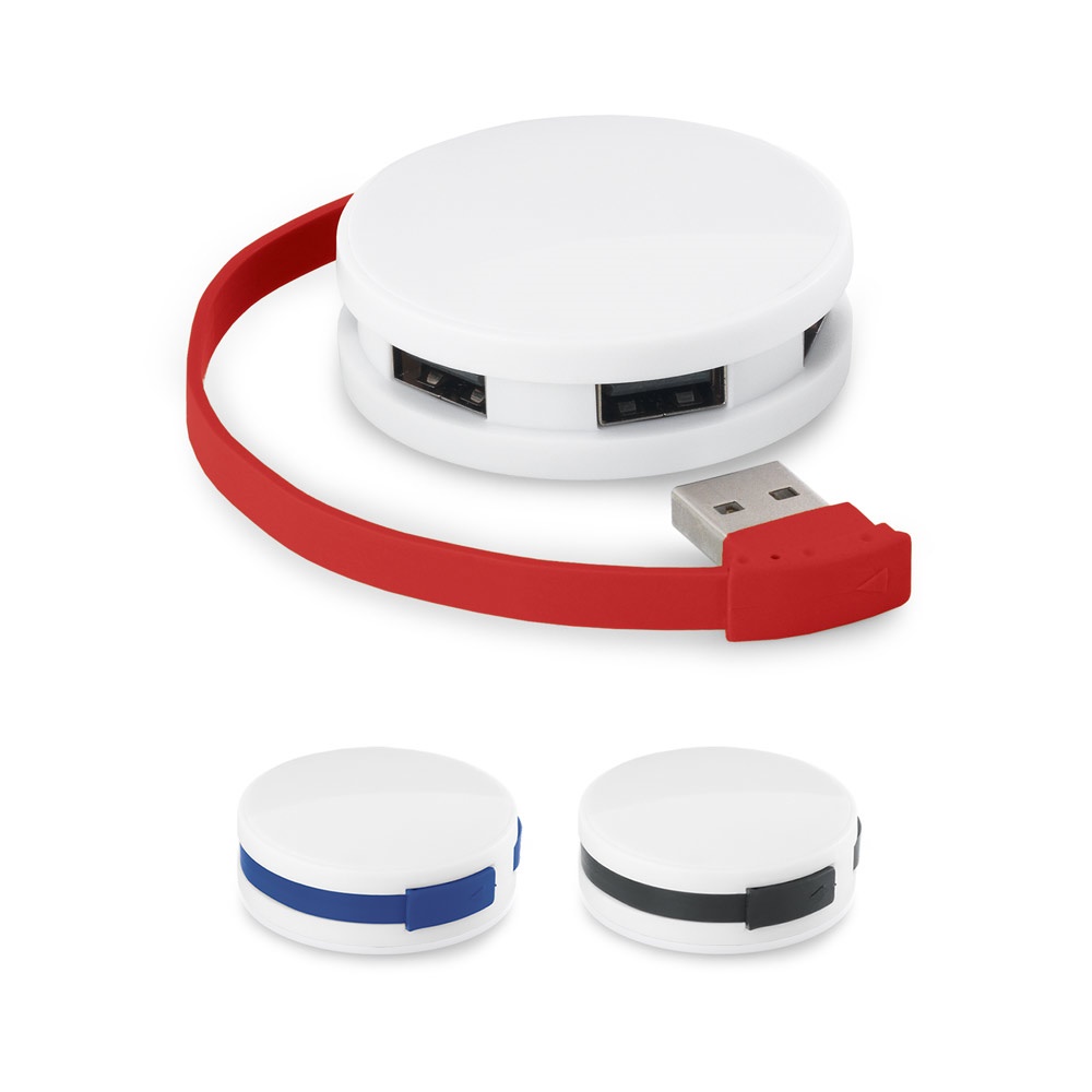GARDNER. HUB met kabel en 4 USB-A poorten in ABS - voor bedrijven en relatiegeschenken