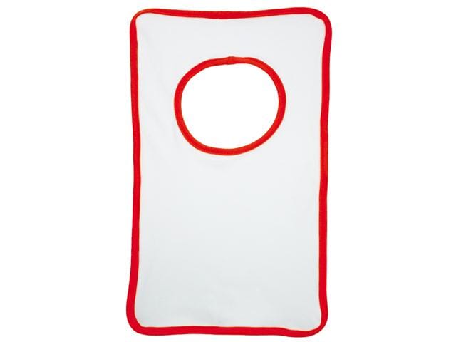 Baby slabbetje - kopen of bedrukken - Wit (WHITE) / Rood