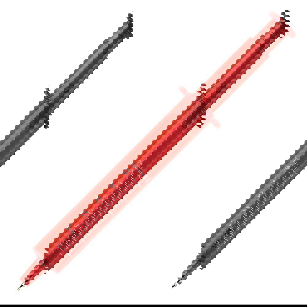 Injectiespuitpen transparant - bedrukt of onbedrukt verkrijgbaar - Transparant / Rood