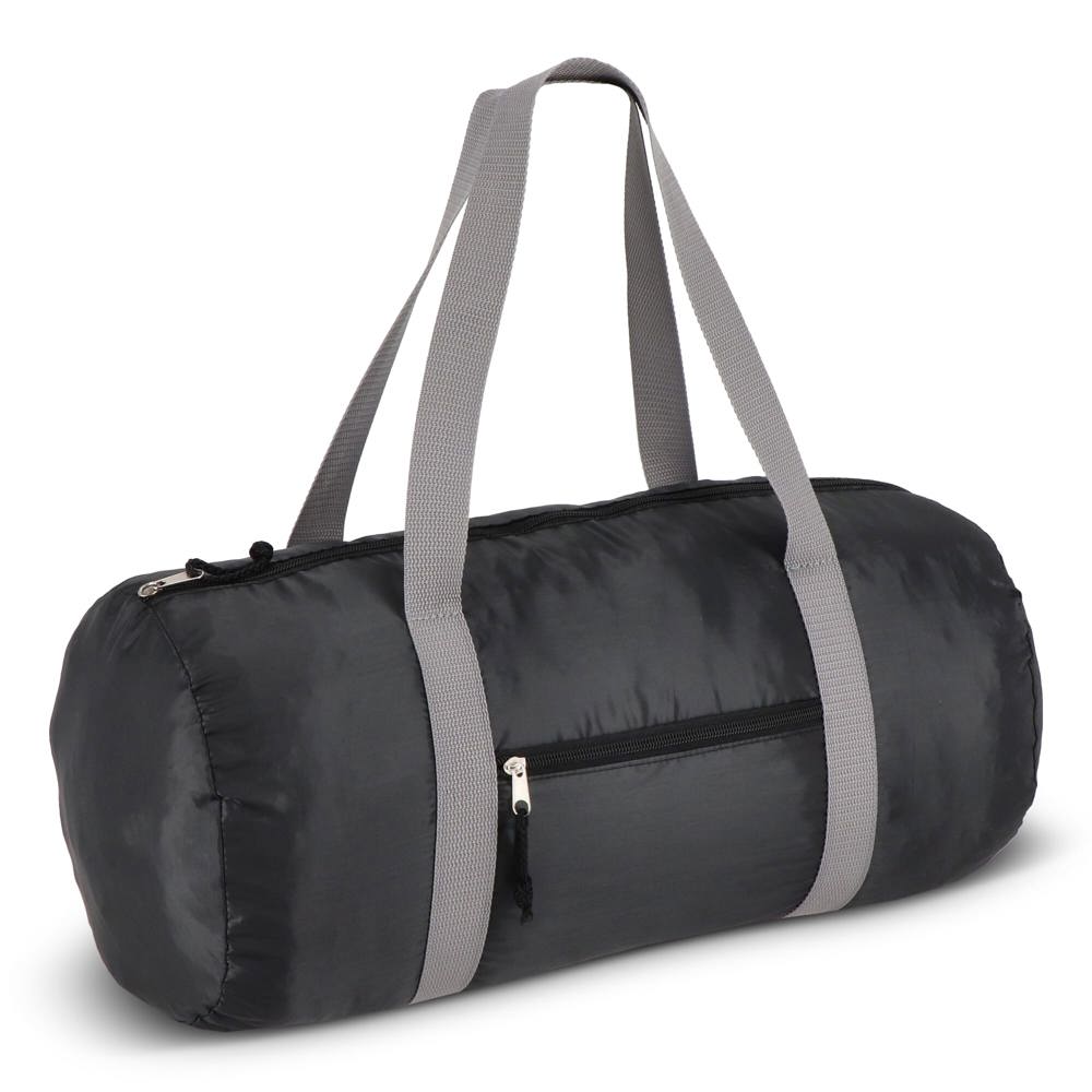 190T gerecycled PET lichtgewicht sport- en reistas 48 x 23 x 23 cm 20 L - met logo of onbedrukt bestellen - Zwart