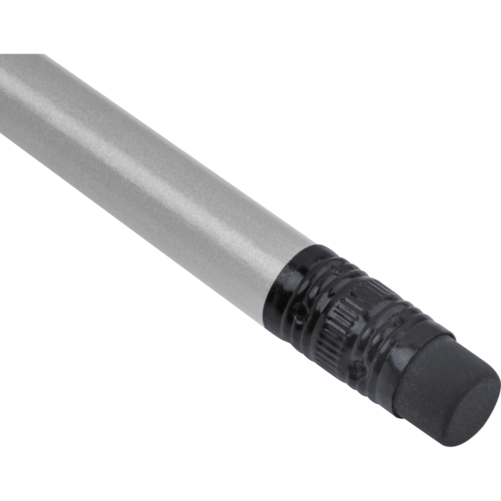 Potlood met gum in metallic kleuren