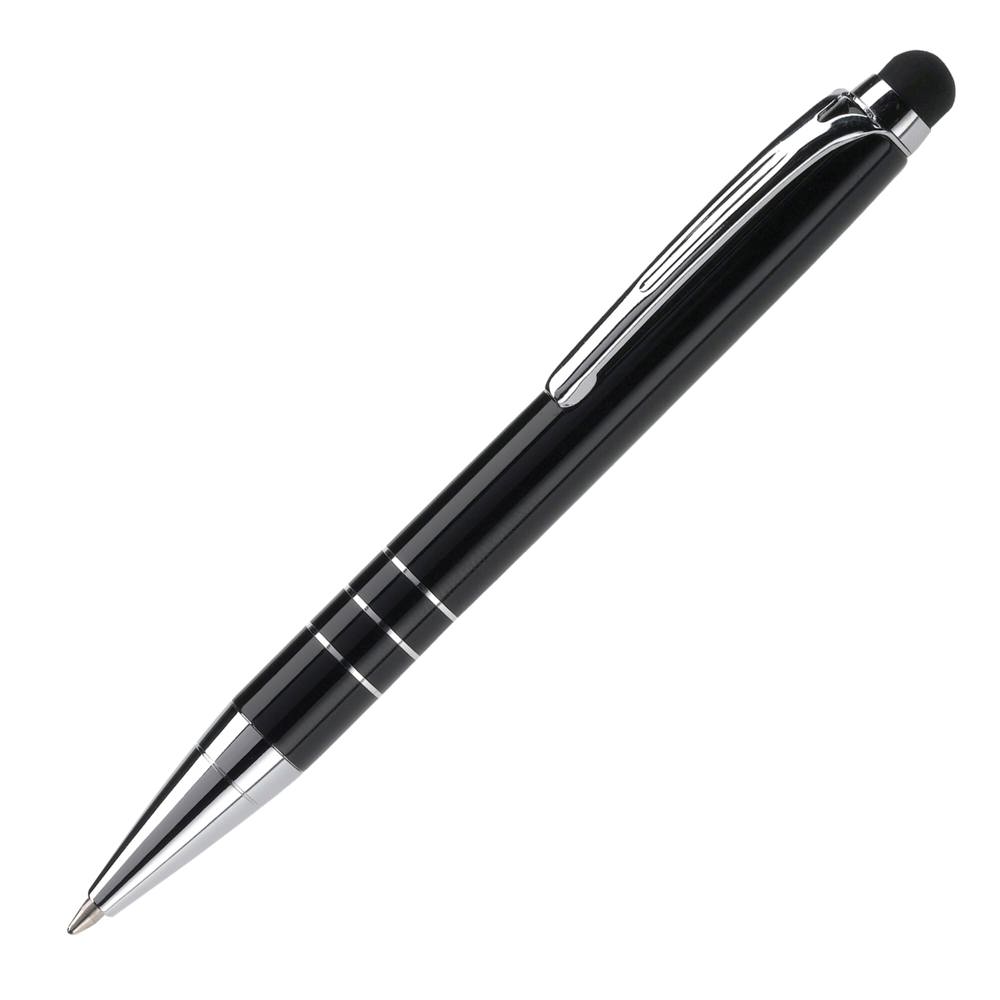 Balpen stylus metaal - voor bedrijven en relatiegeschenken - Zwart