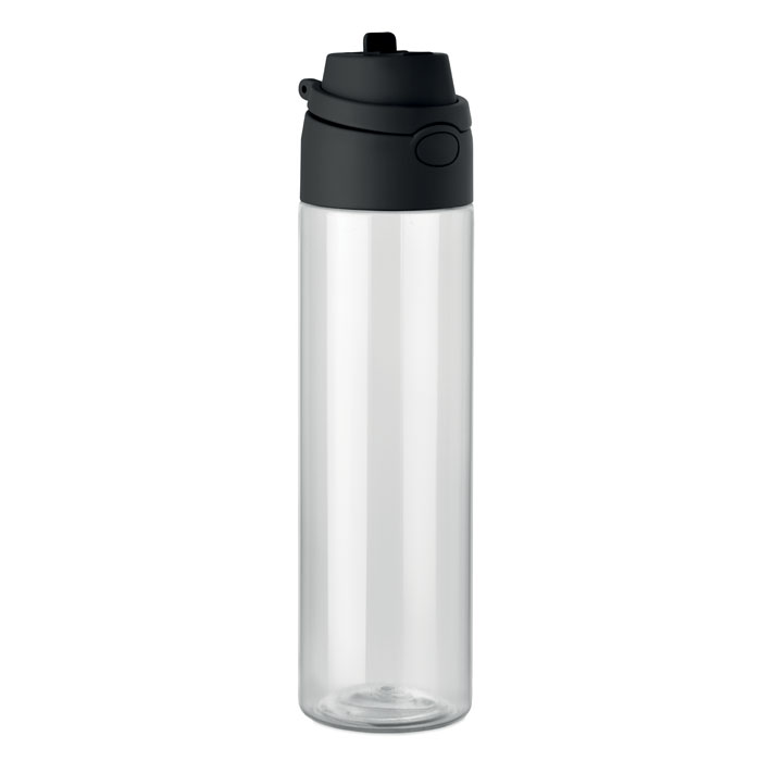 TOIEN KLAR - RPET fles 700ml - bedrukt of onbedrukt verkrijgbaar - Zwart