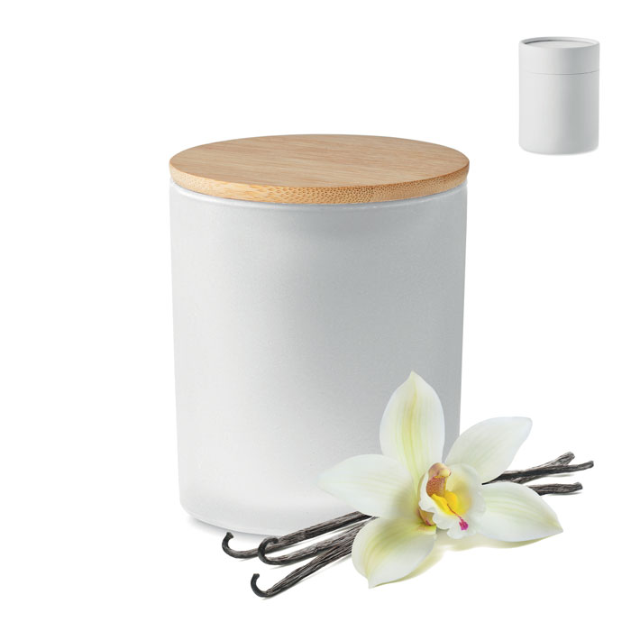 KEOPS MEDIUM - Plantaardige waskaars 200 gr - kopen of bedrukken - Wit