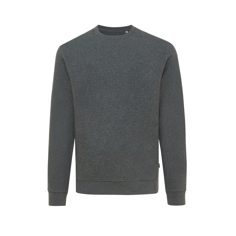 IQONIQ Denali gerecycled katoen sweater ongeverfd - voor bedrijven en relatiegeschenken - heather anthracite (± PMS heather anthracite)
