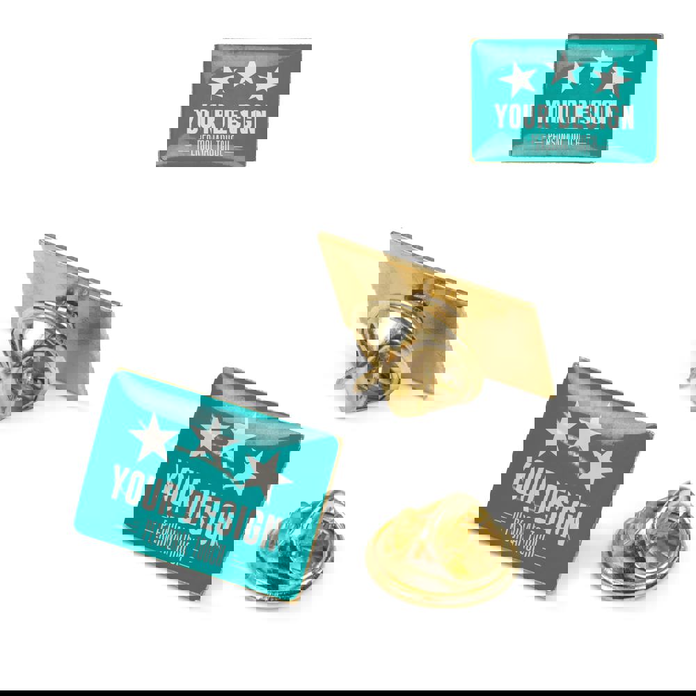 Badge metalen pin 19x13mm - met logo of onbedrukt bestellen