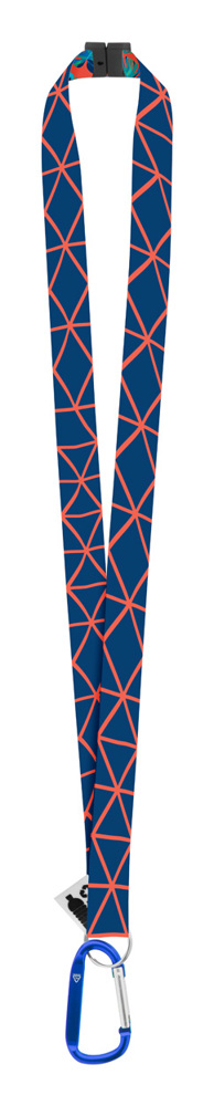 Subyard XL Safe RPET - custom made sublimatie lanyard - voor bedrijven en relatiegeschenken - Blauw