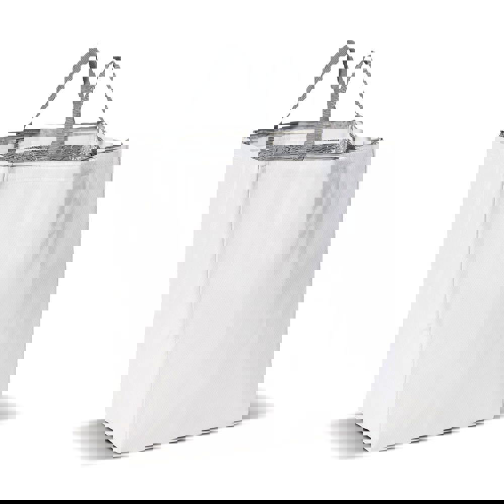 Koeltas non-woven 32.5 x 19.5 x 39 cm, 100 g/m² - bedrukt of onbedrukt verkrijgbaar - Wit