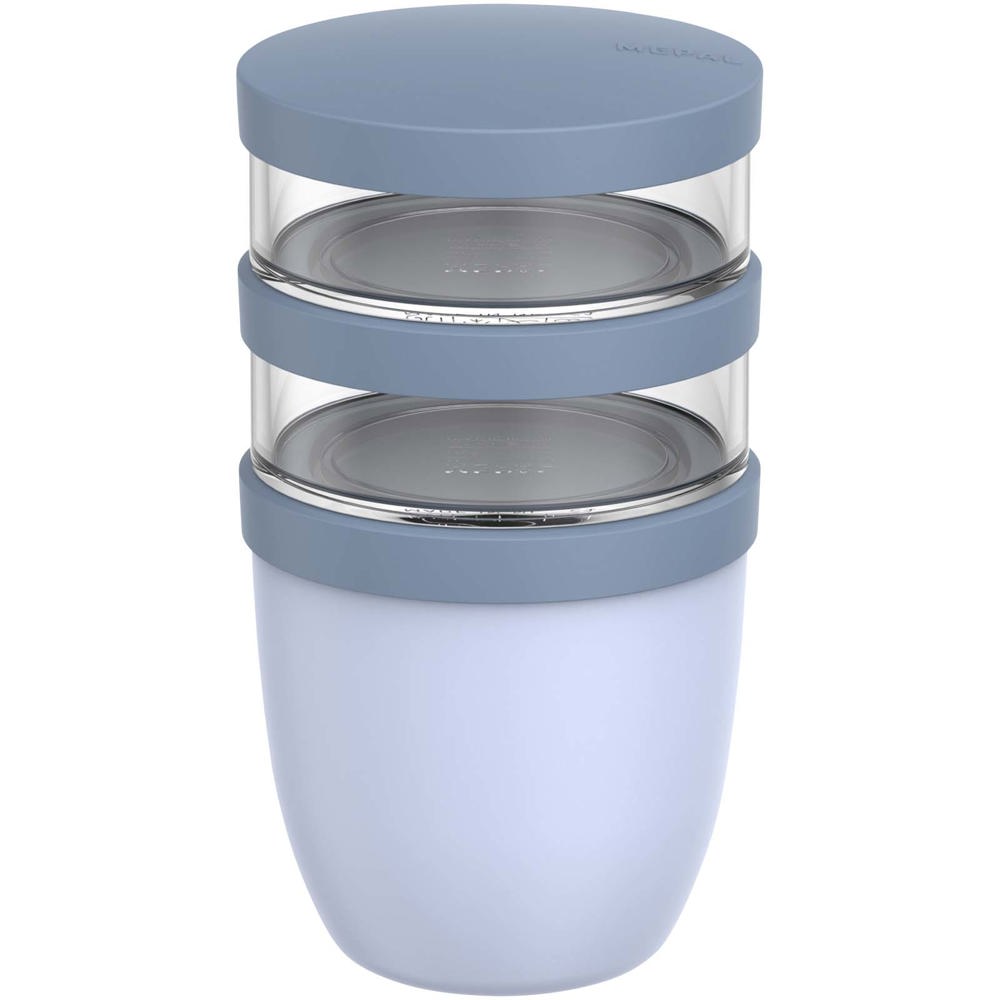 Mepal Ellipse 3 delige 500 ml + 2 x 200 ml geïsoleerde lunchpot - blauw