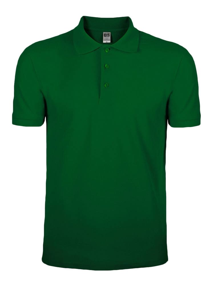 BS Evolution polo, 180 gr/m² - voor bedrijven en relatiegeschenken - Flessengroen (PMS 2411C)