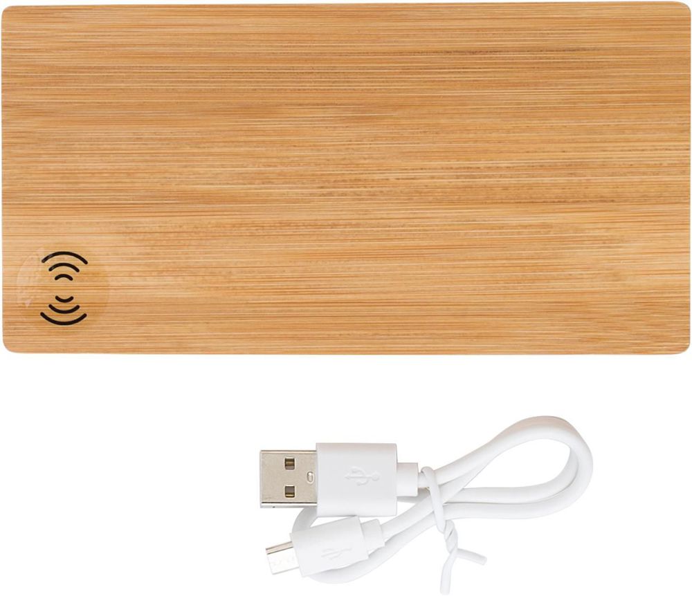 Bamboe powerbank Walter - kopen of bedrukken - bruin