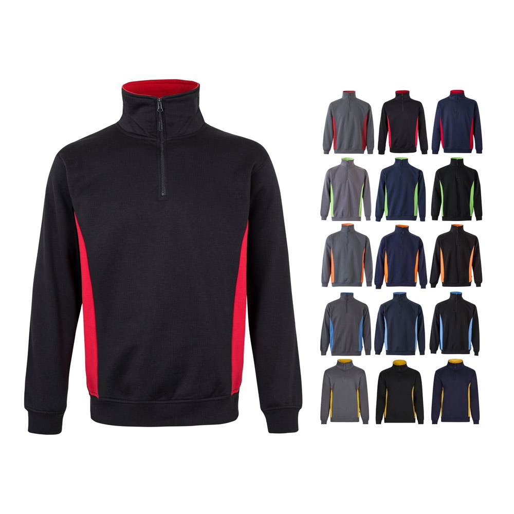 VL SVAROG. Tweekleurig sweatshirt van badstof (260g/m²), van polyester (65%) en katoen (35%) - voor bedrijven
