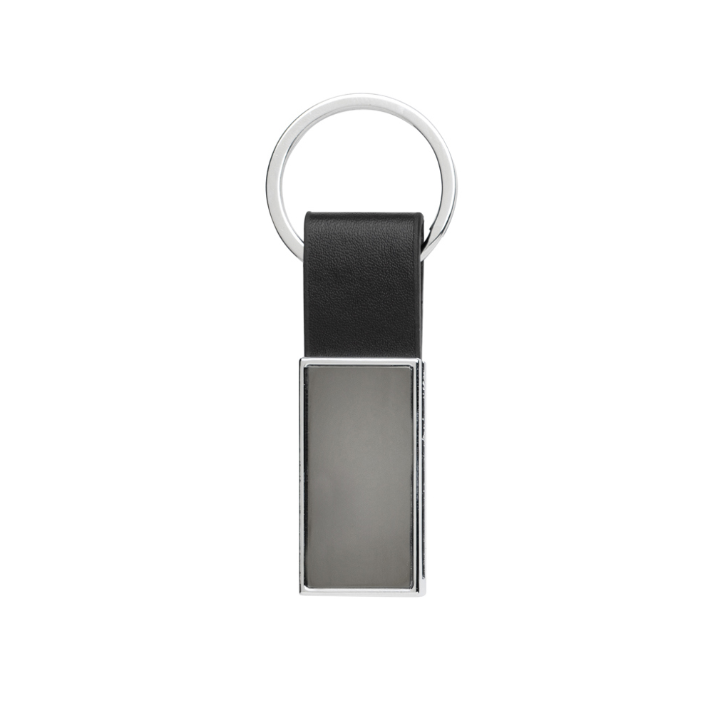 Luxe PU sleutelhanger RCS gerecycled zinc alloy - met logo of onbedrukt bestellen