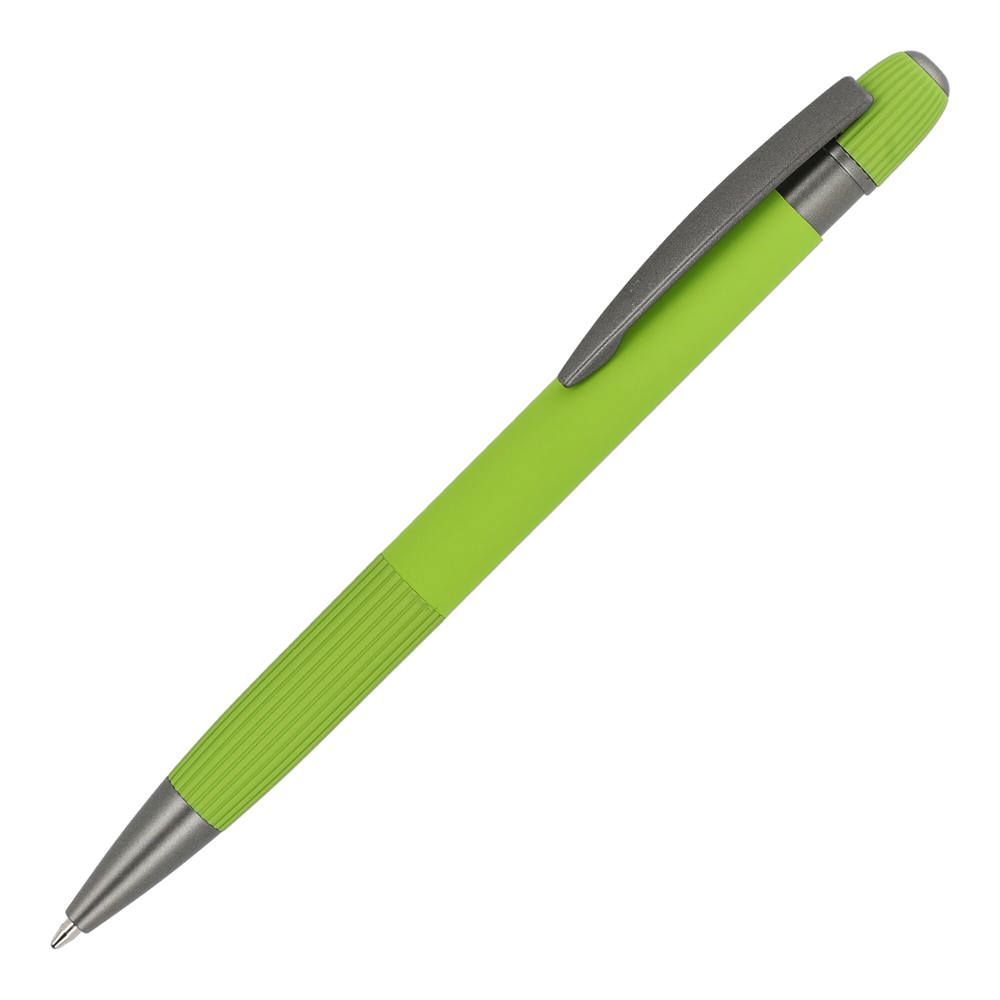 Aluminium balpen Toulouse Softtouch - met logo of onbedrukt bestellen - lichtgroen