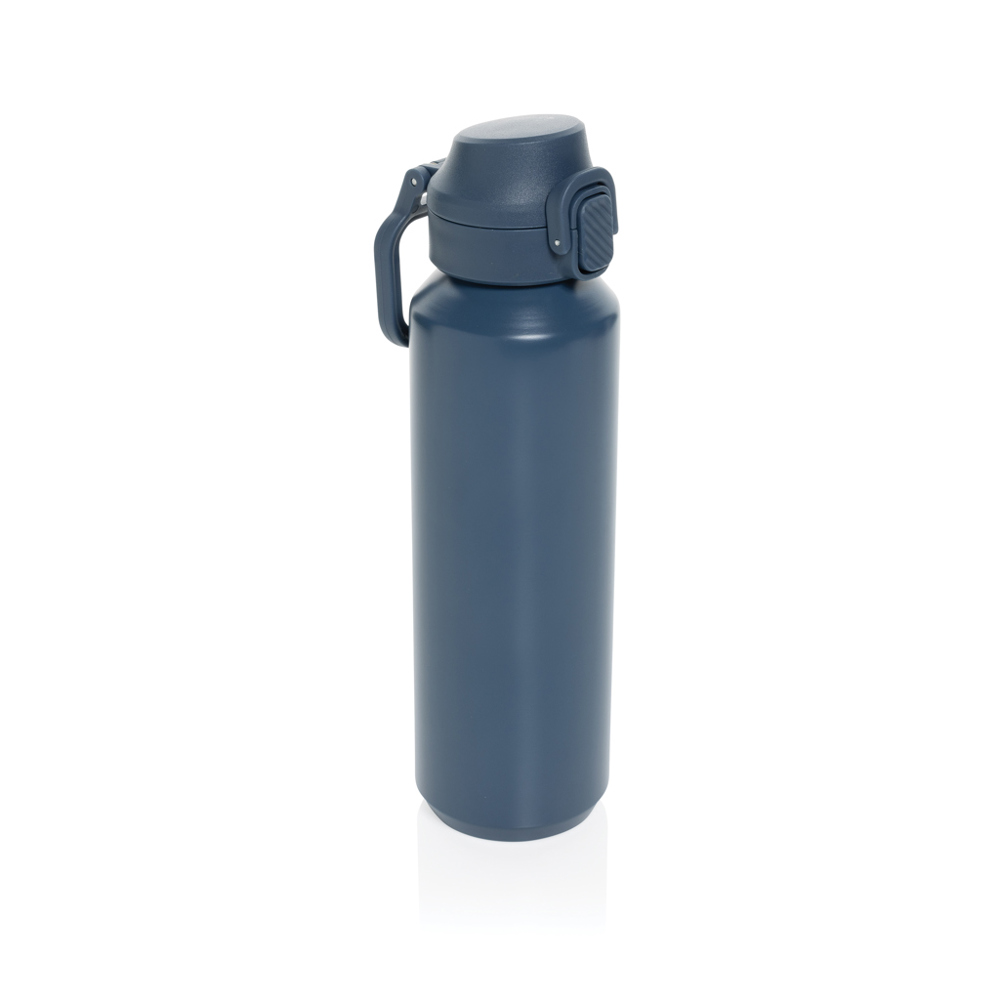 Via RCS Re-steel lockable sport bottle 600ML - bedrukt of onbedrukt verkrijgbaar - donkerblauw (± PMS 7691 C)