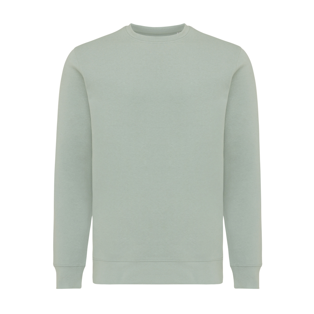 IQONIQ Etosha lichtgewicht gerecycled katoen sweater - kopen of bedrukken - iceberg green (± PMS 15-5205 TCX)