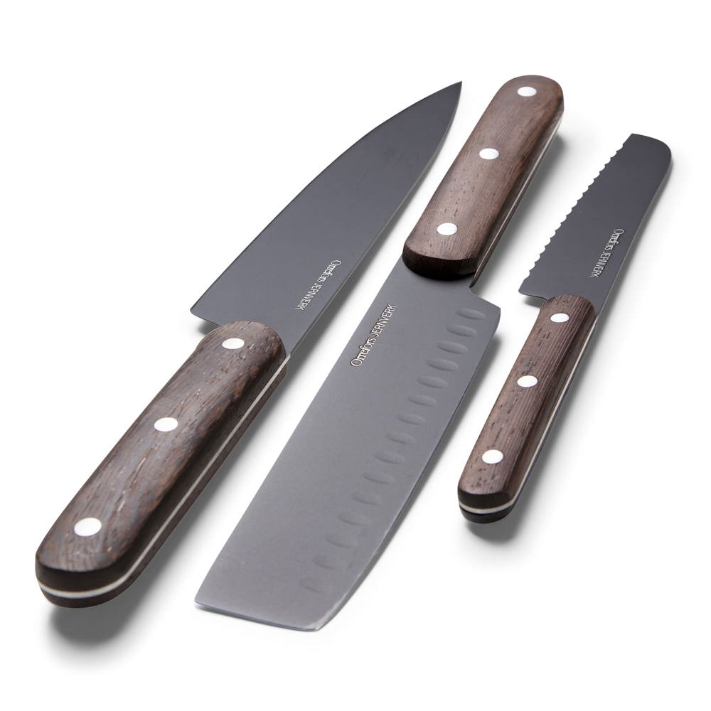 Orrefors Jernverk messenset van hout set van 3 - voor bedrijven en relatiegeschenken