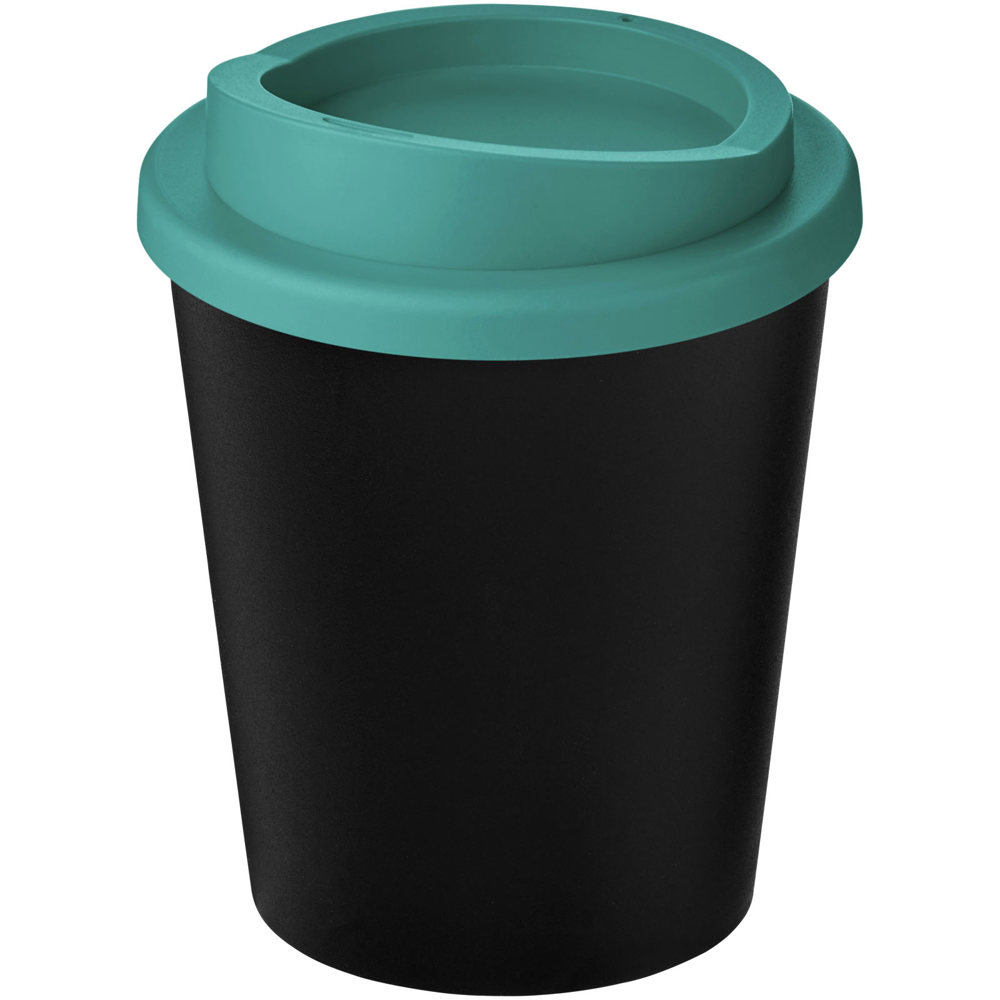 Americano® Espresso Eco 250 ml gerecyclede beker - met logo of onbedrukt bestellen - Zwart, Aquablauw
