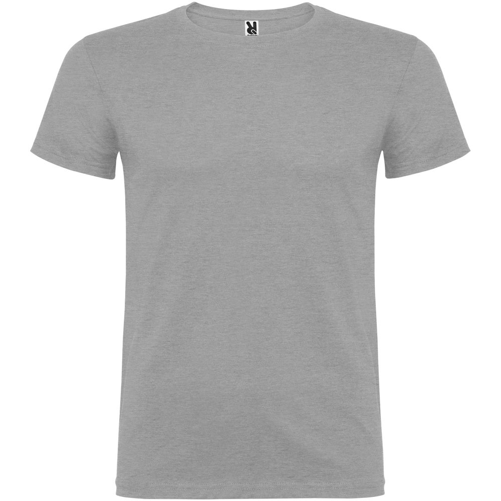Beagle herenshirt met korte mouwen - met logo of onbedrukt bestellen - Gemêleerd grijs