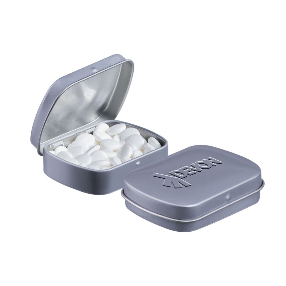 Mini scharnierblikje embossing - bedrukt of onbedrukt verkrijgbaar - Grijs