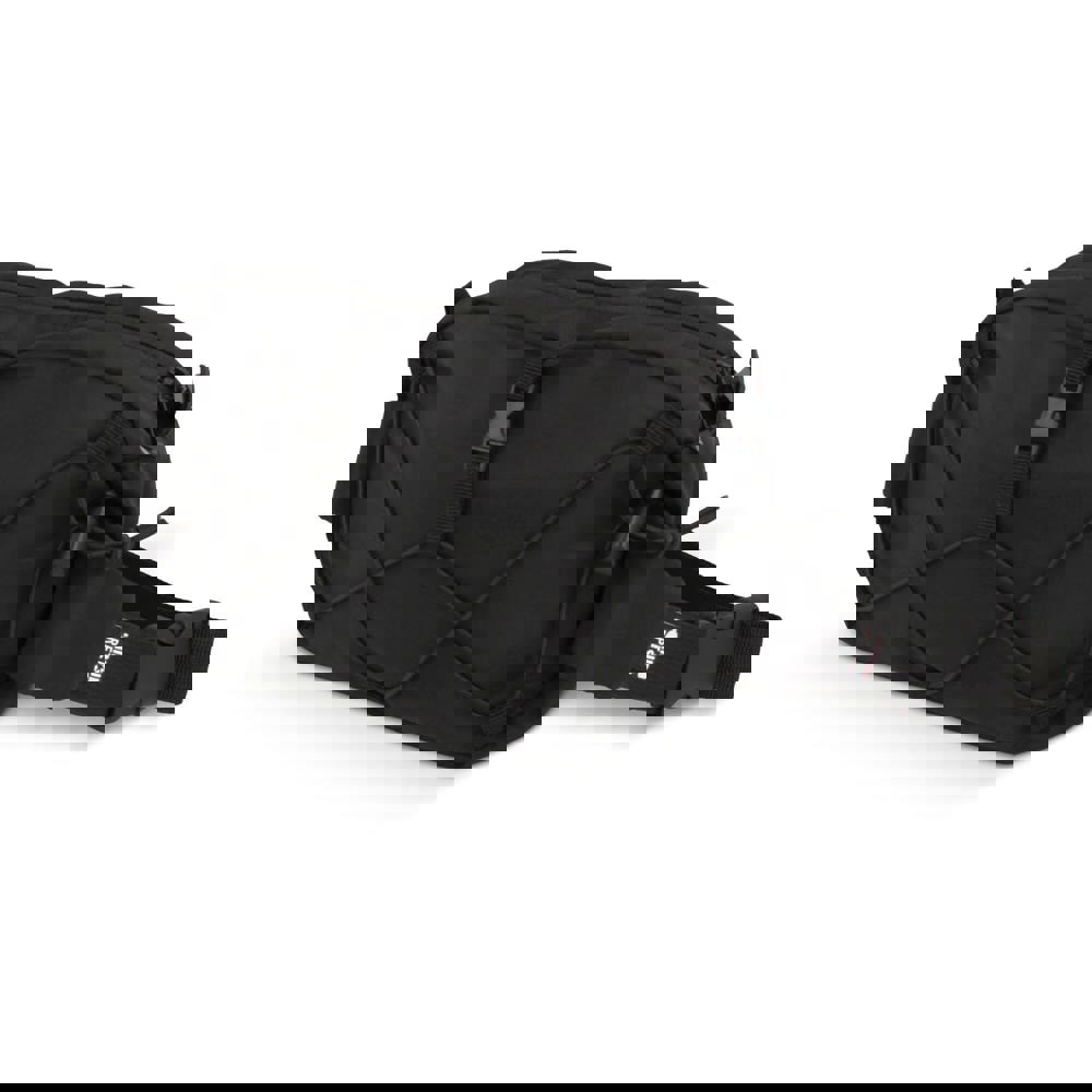 Crossbodytas R-PET met trekkoord - met logo of onbedrukt bestellen - Zwart