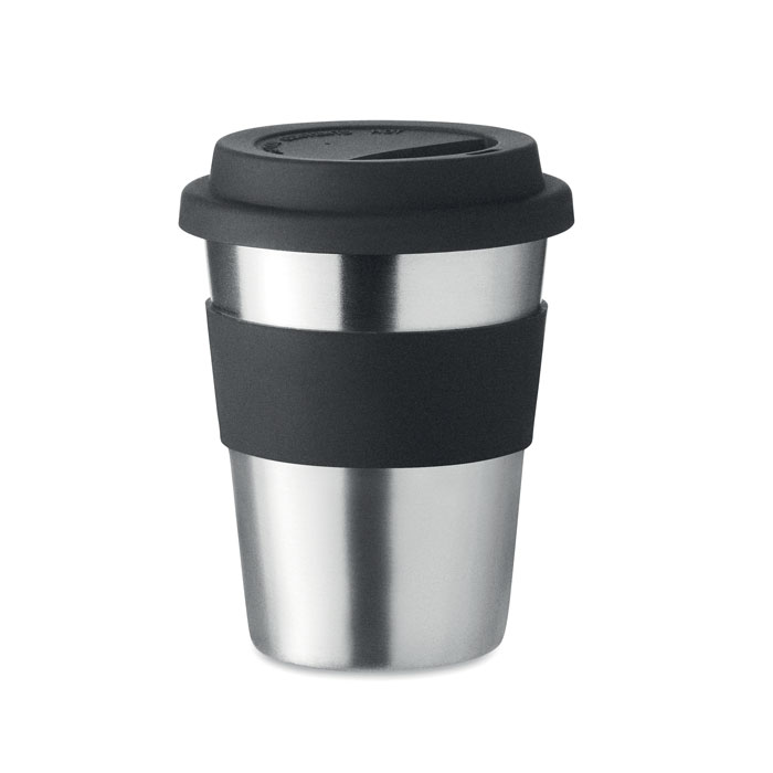 IRMUG - RVS drinkbeker 350 ml - bedrukt of onbedrukt verkrijgbaar - Zwart