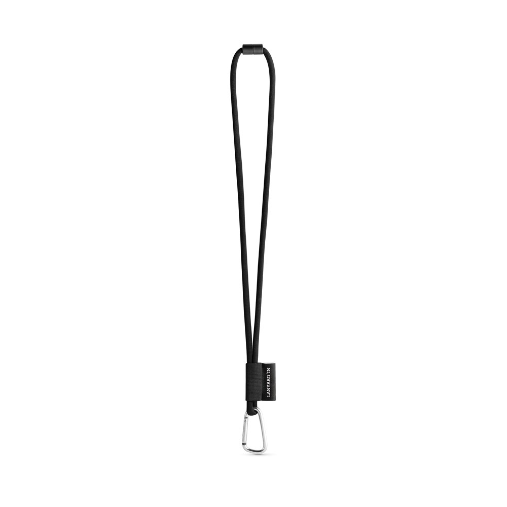 75089. Lanyard Tube Long Set II. Standaard modellen - voor bedrijven en relatiegeschenken - 300 - Zwart